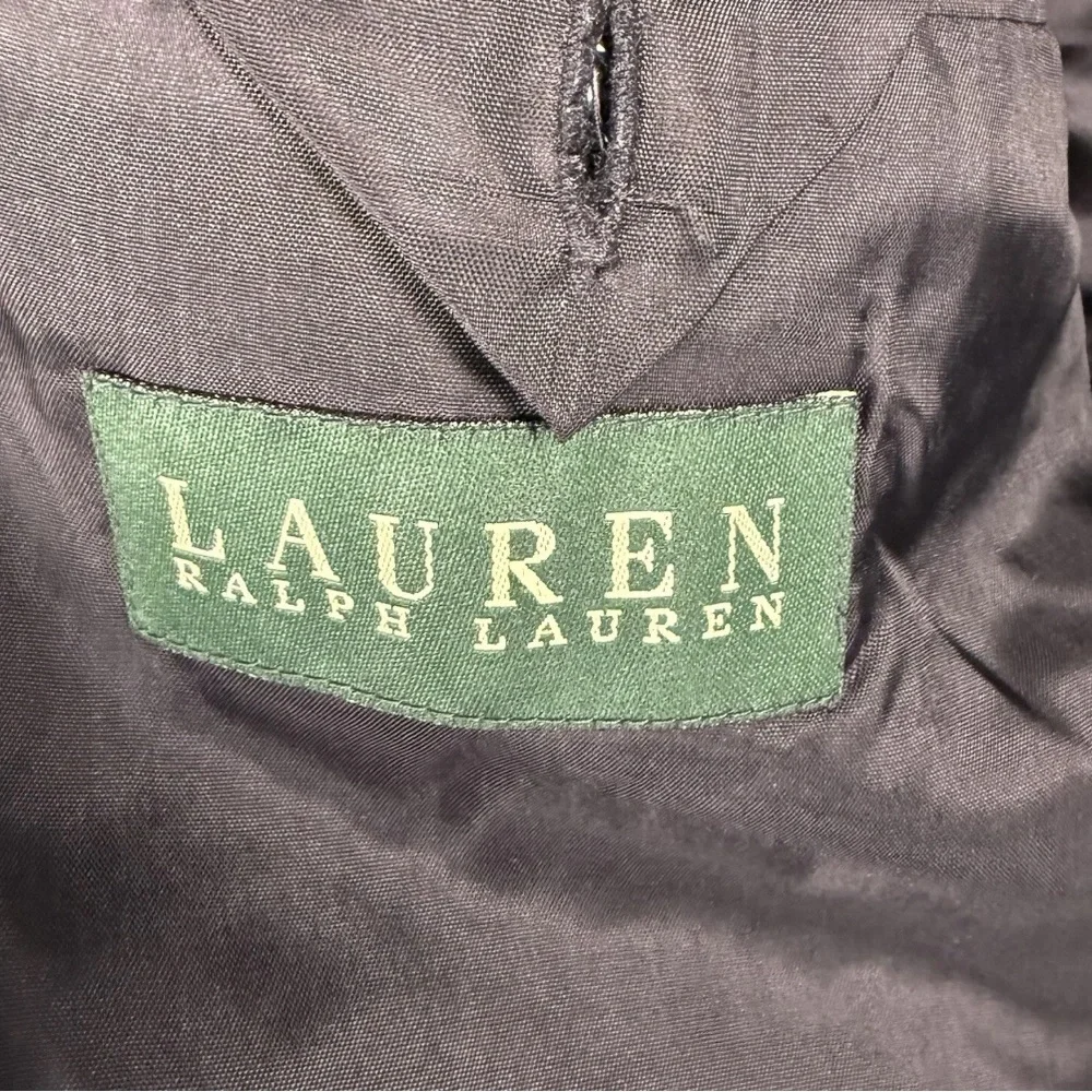 Lauren Ralph Lauren Overcoat Men’s 44R  Black Corporate Formal Cashmere Blend‎